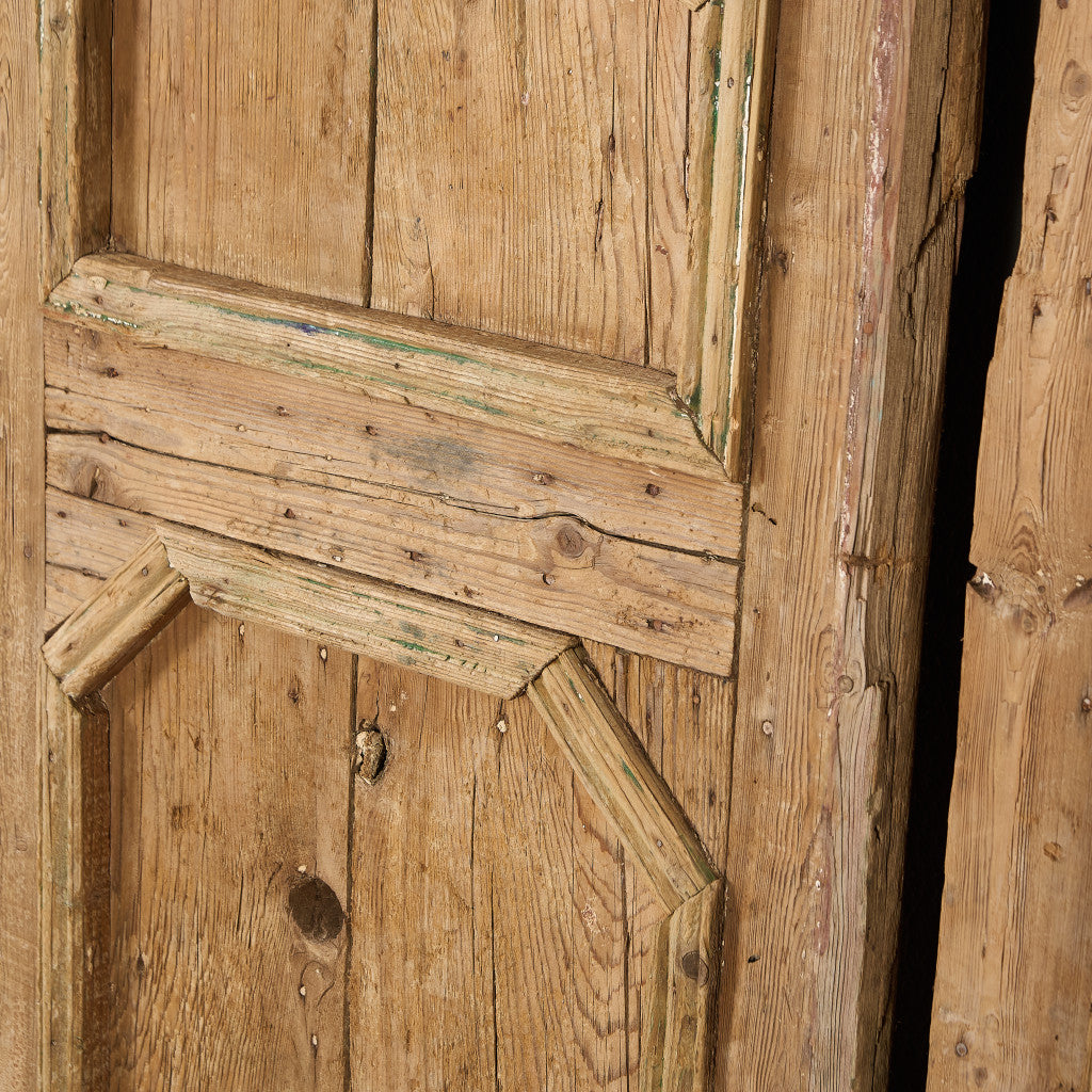 英国 アンティーク 両開き 鉄格子 ウッド ドア 2点セット