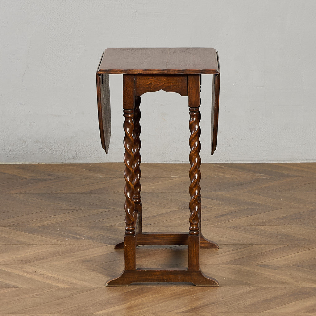 英国 アンティーク 回転拡張式 ドロップリーフ テーブル #97314