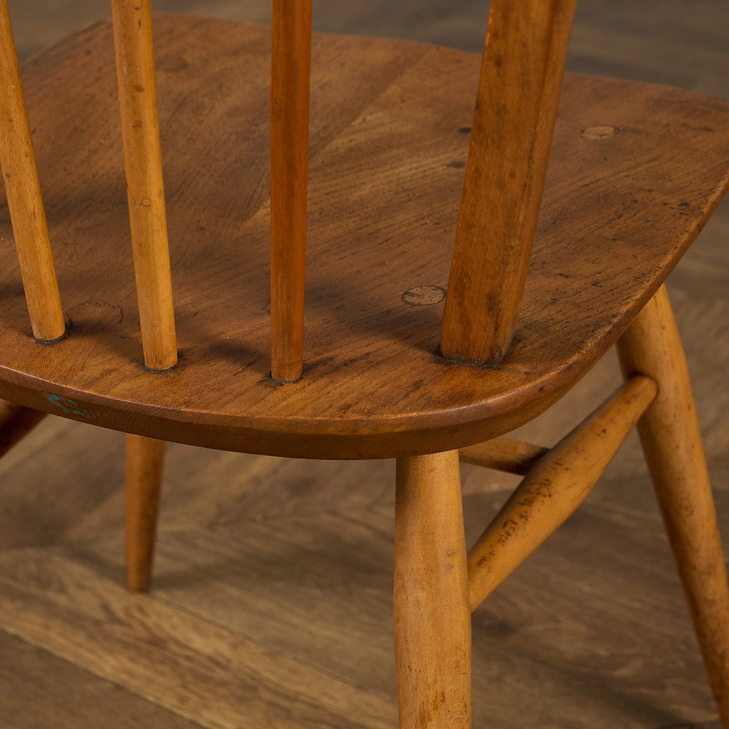 アーコール ERCOL ヴィンテージ 4本 スポーク フープバックチェア ネイビーブルーラベル #89767