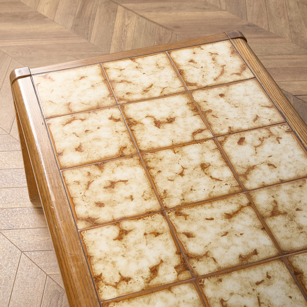 ベルギー ヴィンテージ タイルトップ コーヒーテーブル センターテーブル