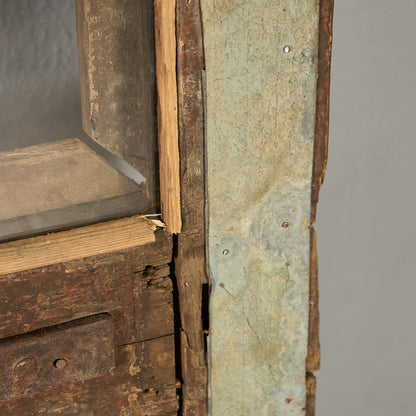 英国 アンティーク 両開き 鉄格子 ウッド ドア 2点セット