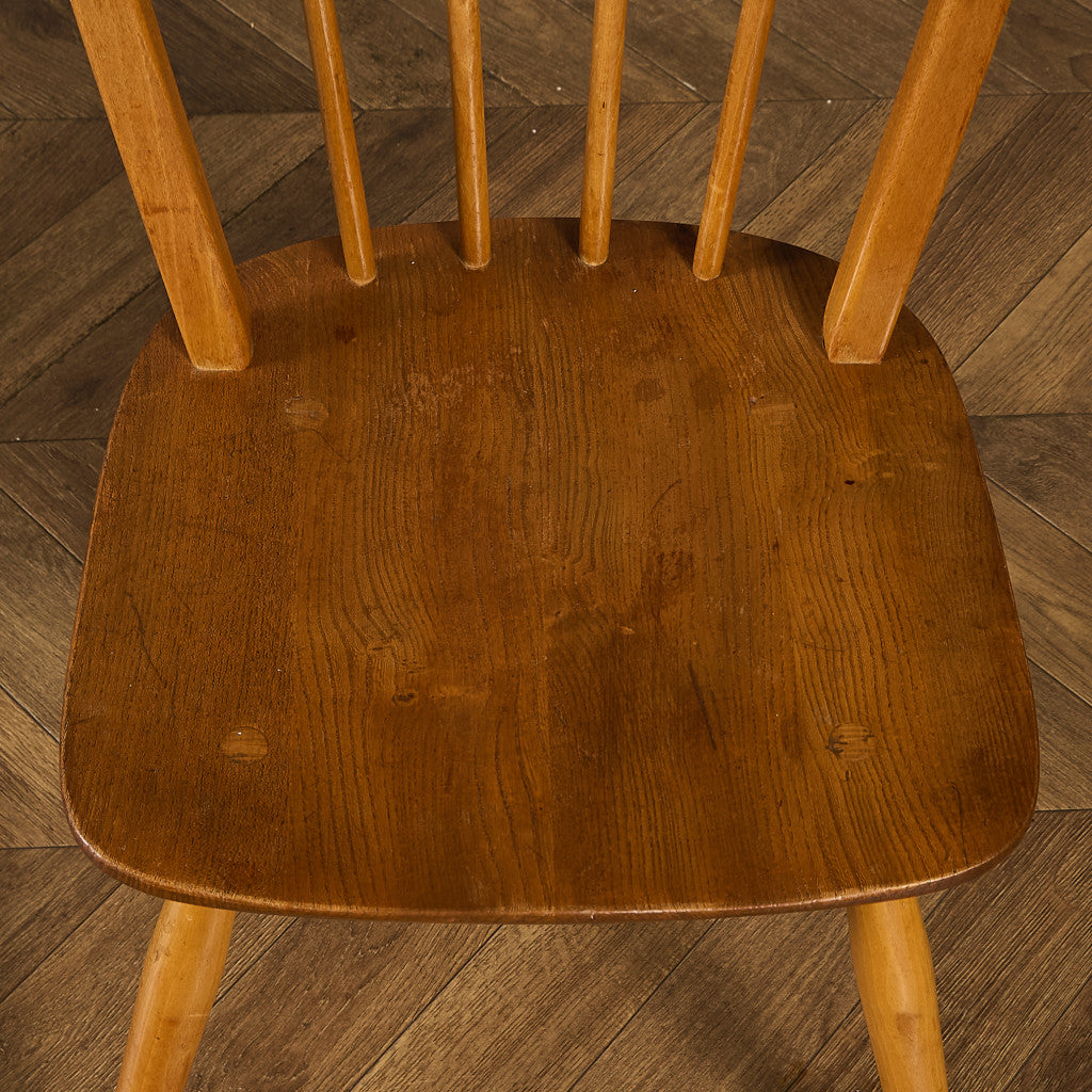 ヴィンテージ 4本 スポーク フープバックチェア ラウンドゴールドラベル