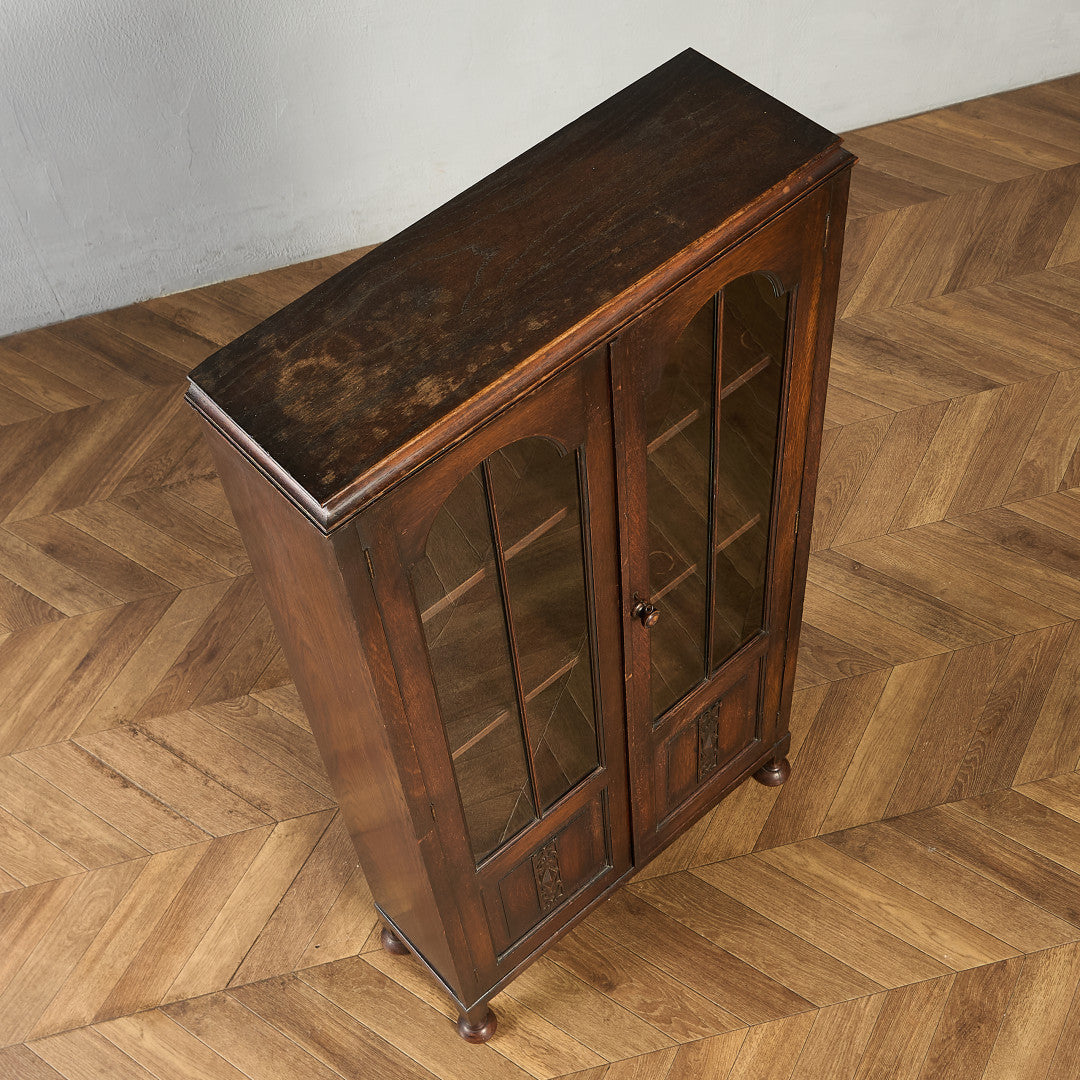 英国 クラシック ブックケース 食器棚