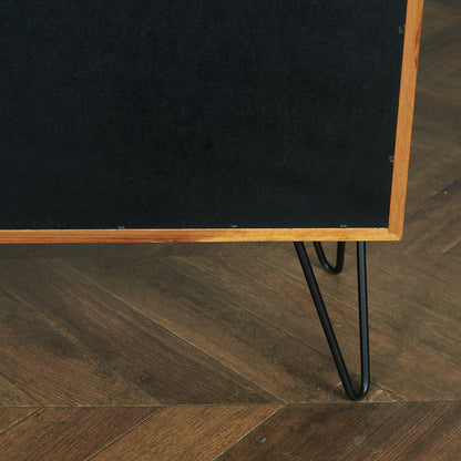 デンマークヴィンテージ オープンブックケース / カスタム アイアンヘアピンレッグ