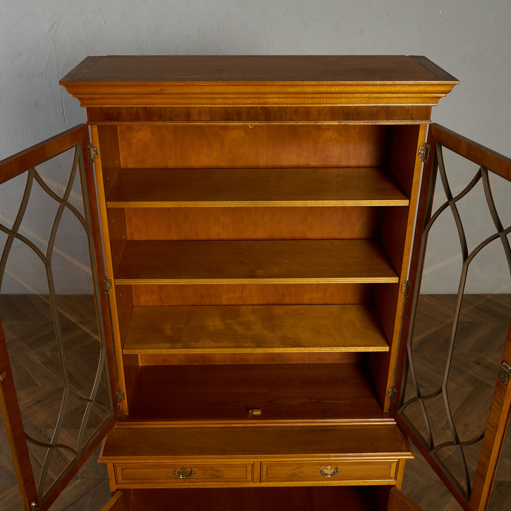 英国 クラシック エドワーディアン ブックケース 食器棚 #90051