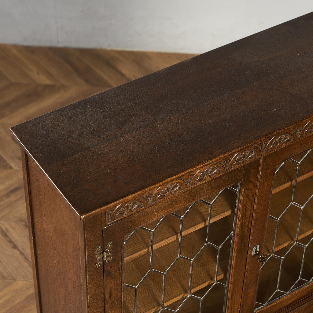 英国 クラシック オーク材 ブックケース