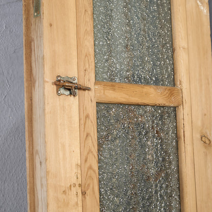 英国 アンティーク 両開き 鉄格子 ウッド ドア 2点セット