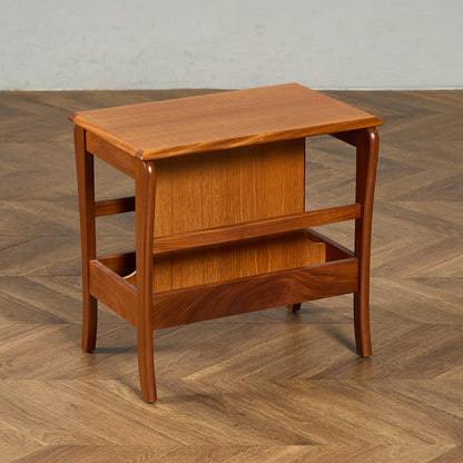 英国 ヴィンテージ マガジンラック サイドテーブル #91699