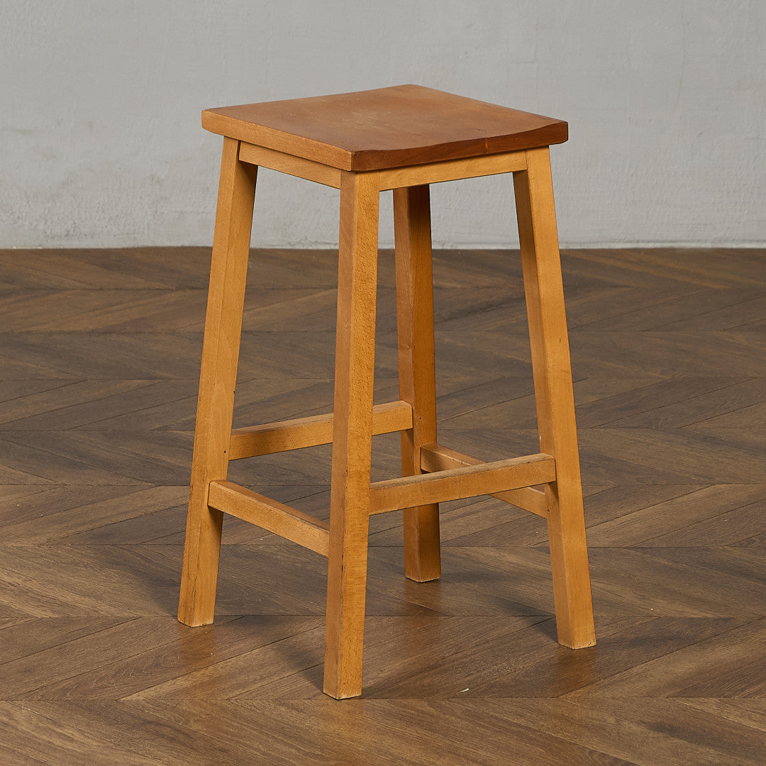 北欧アンティーク デンマーク製 古いハイスツールa 革張り ヴィンテージ スツール デンマーク 北欧 ヴィンテージ パイプ そ25-1