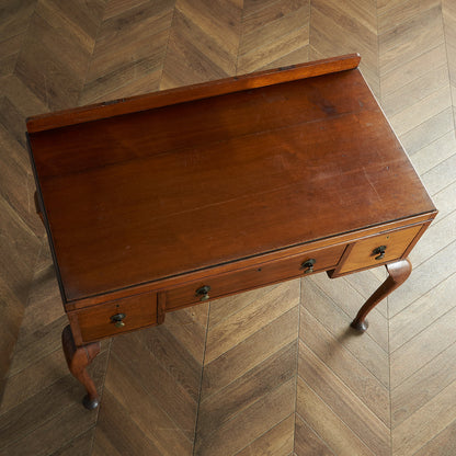 Antique British walnut double-sided desk #82058