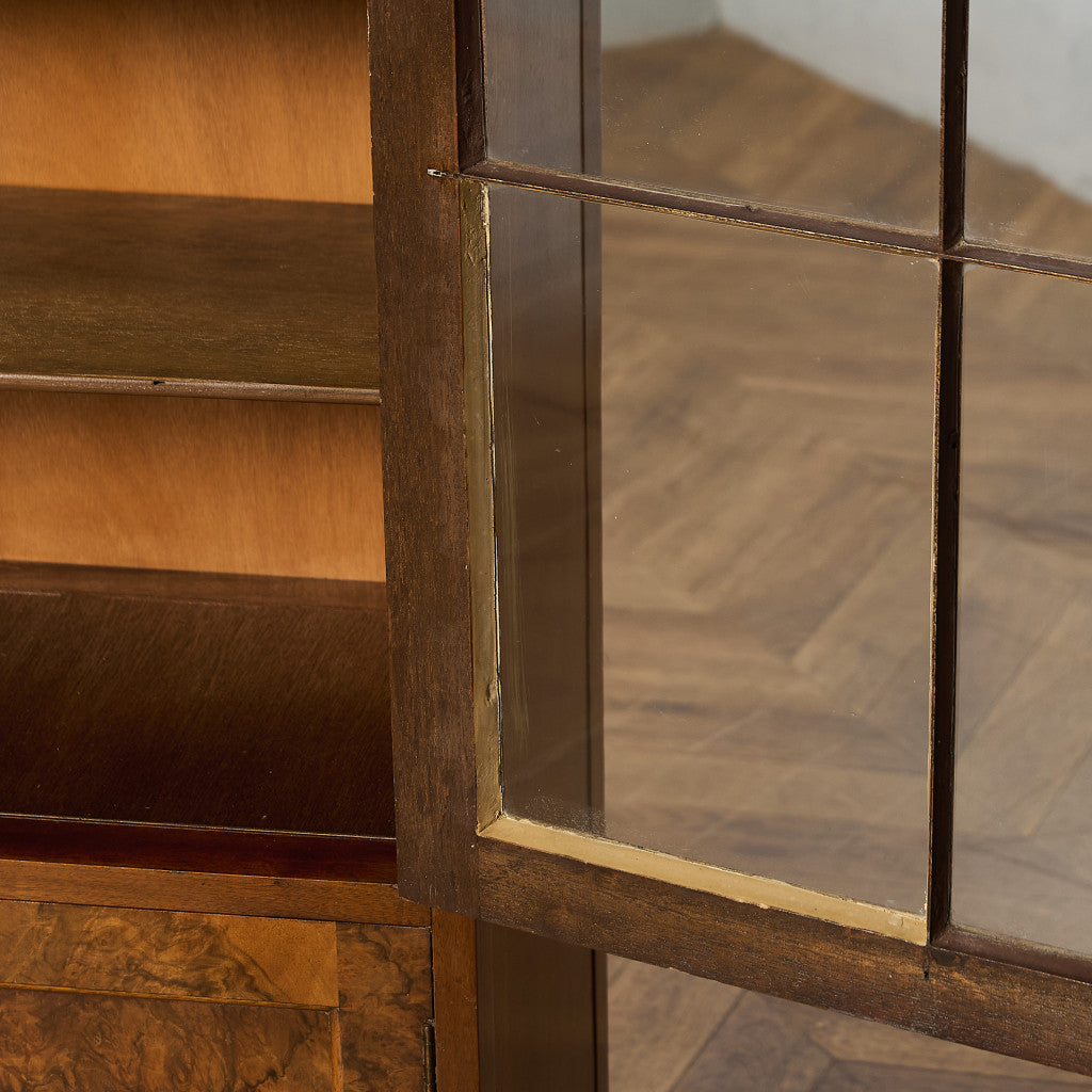 英国 クラシック ウォールナット ブックケース