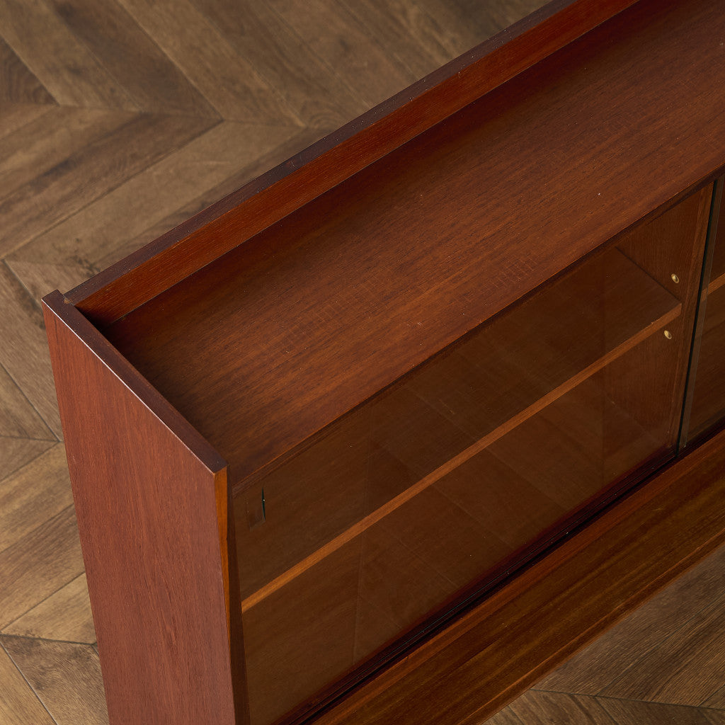 英国 ヴィンテージ ガラス キャビネット カスタム アイアン ヘアピンレッグ