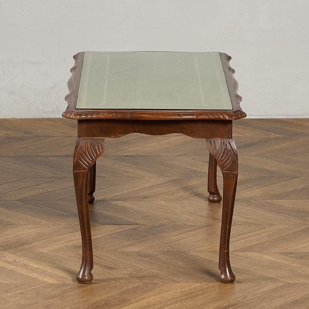 英国 クラシック ガラストップ コーヒーテーブル