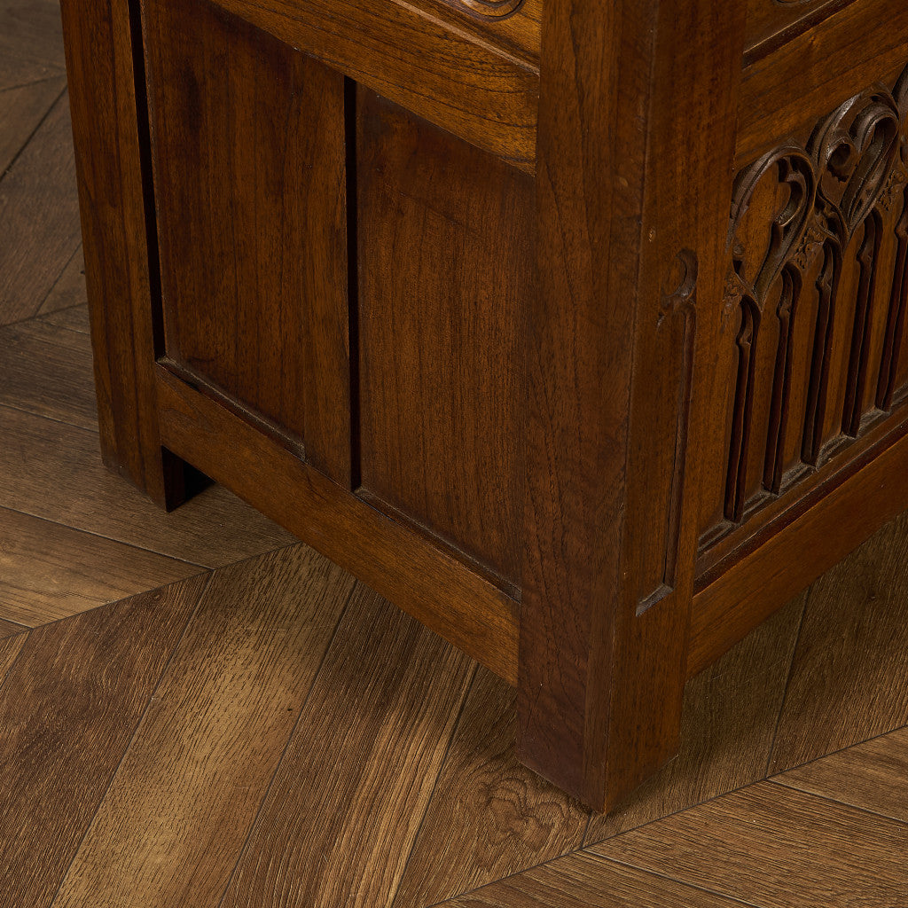 英国 クラシック オーク ブランケットボックス