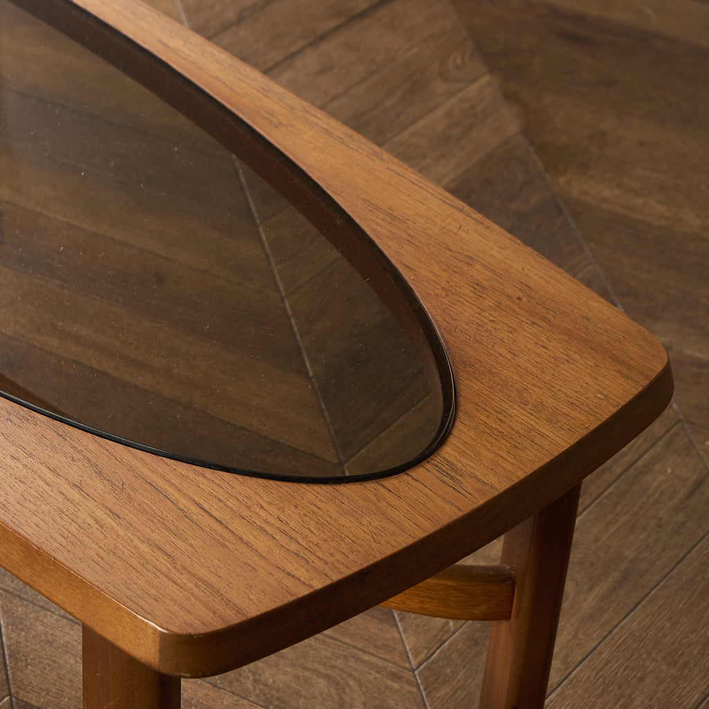 ネイサン Nathan ヴィンテージ スモーク ガラストップ コーヒーテーブル #97348