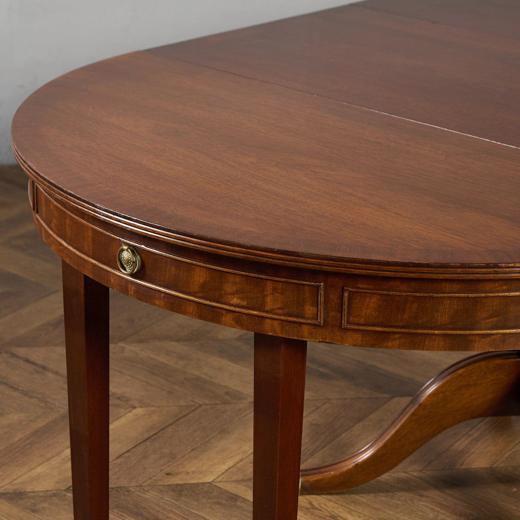 英国 クラシック エクステンション ラウンド ロング ダイニングテーブル