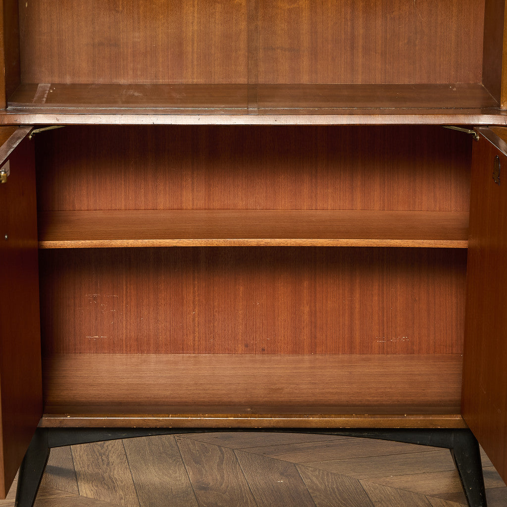 ヴィンテージ ガラス キャビネット ブックケース