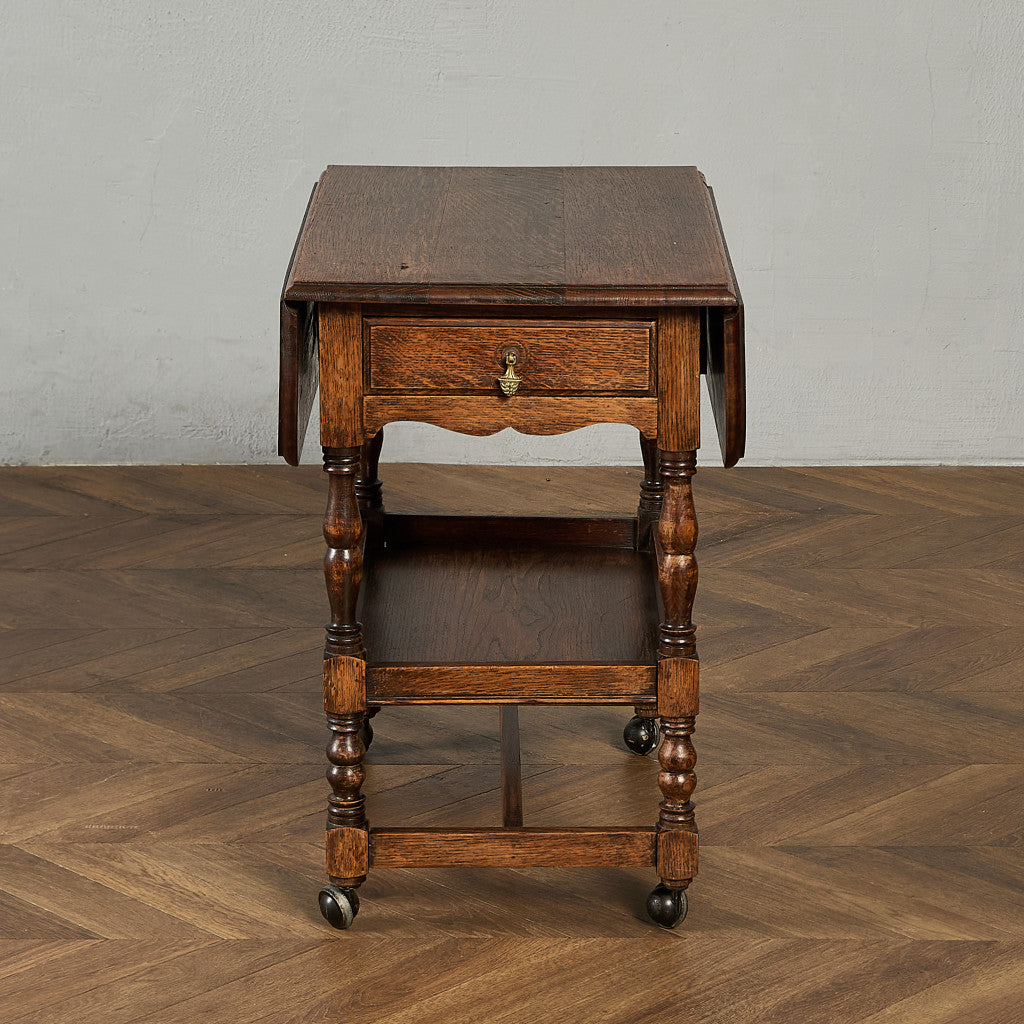 英国 クラシック ドロップリーフ サイドテーブル ティトロリー