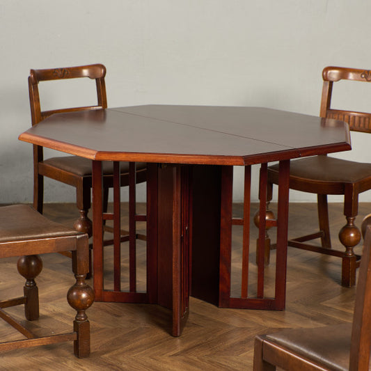 デンマーク ヴィンテージ オクタゴン エクステンション ダイニングテーブル