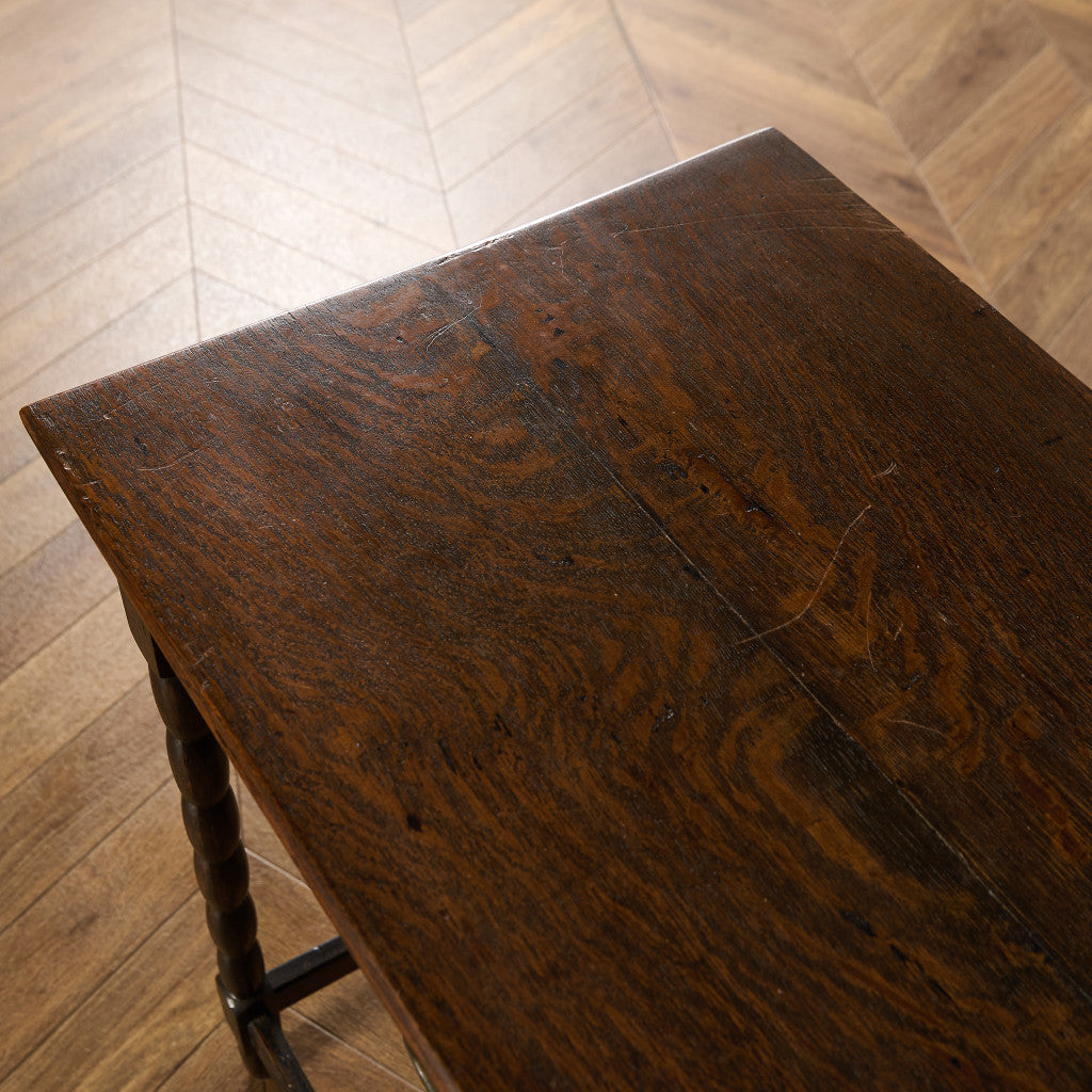 英国 クラシック オーク材 サイドテーブル