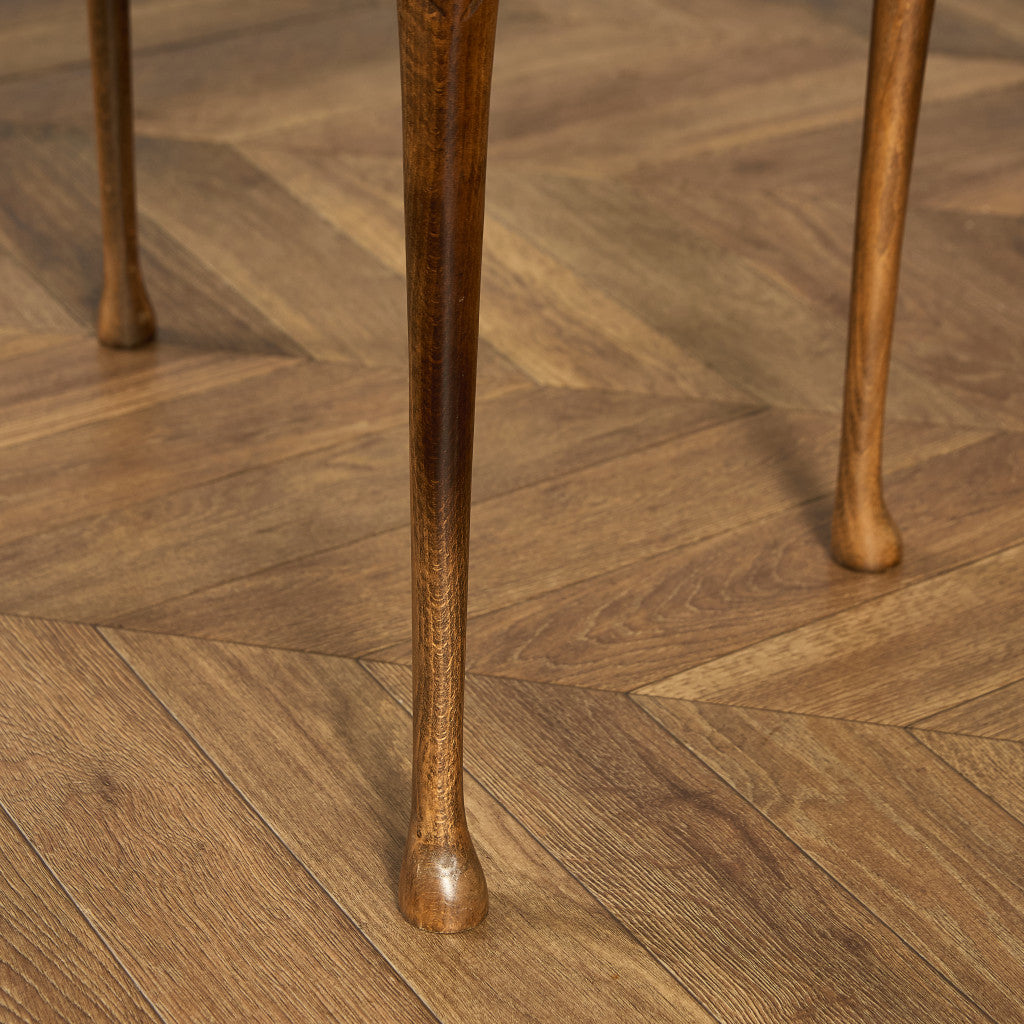 英国 クラシック ガラストップ ネストテーブル