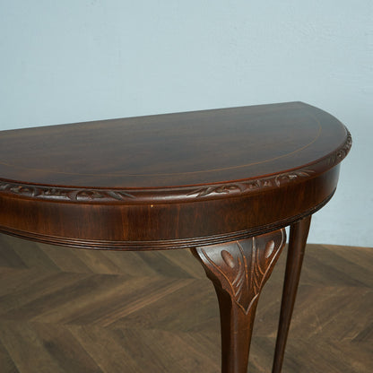 英国製 ハーフムーンテーブル