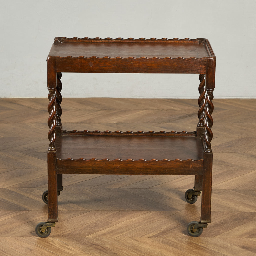 英国 アンティーク ティー トロリー