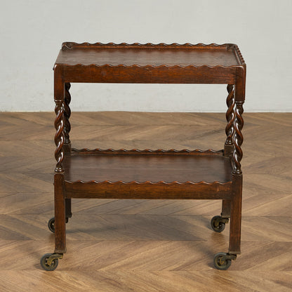 英国 アンティーク ティー トロリー