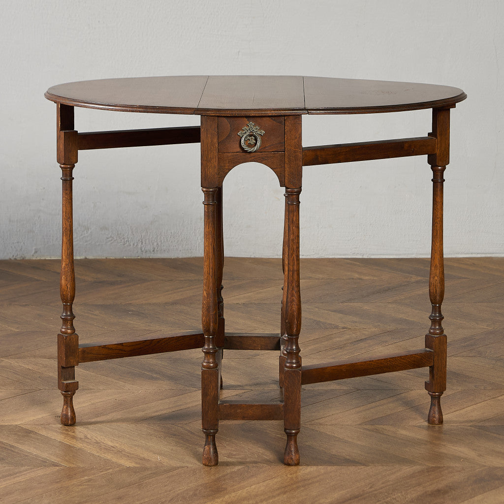 英国 クラシック ドロップリーフ ゲートレッグテーブル