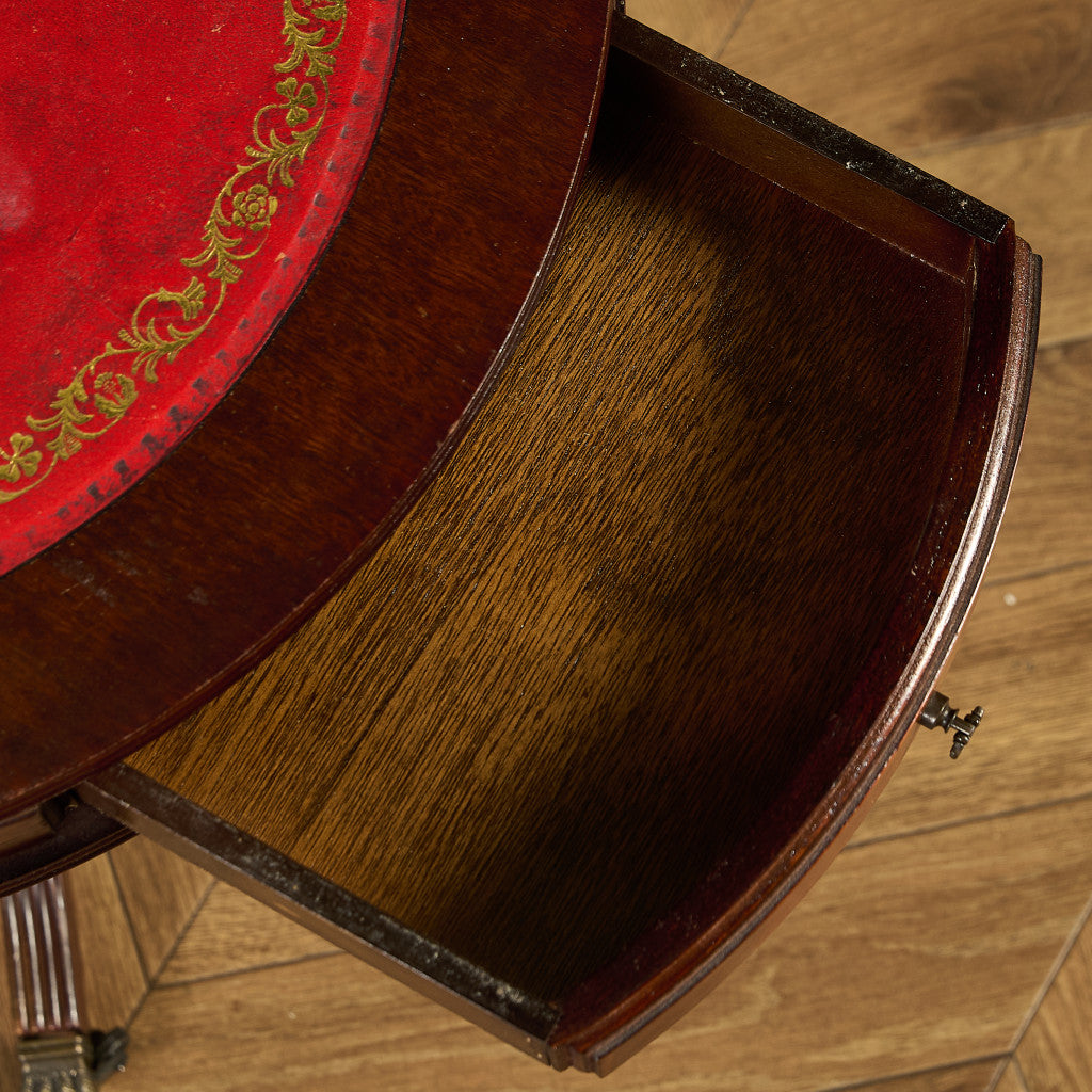 英国 クラシック リージェンシー 様式 ドラムテーブル