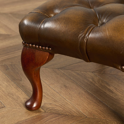 英国 クラシック チェスターフィールド スツール