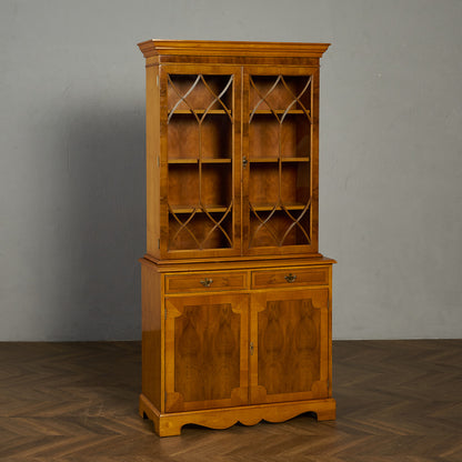 英国 クラシック エドワーディアン ブックケース 食器棚 #90051