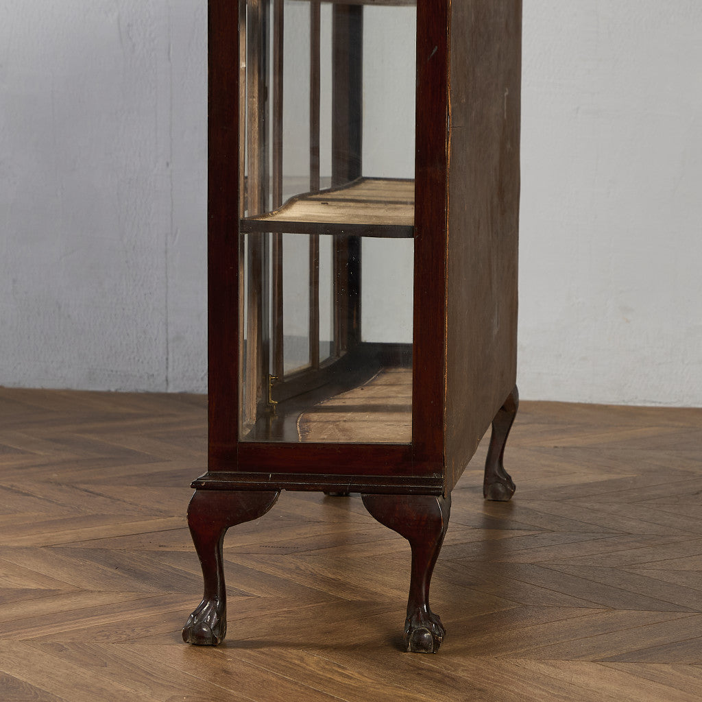 英国 クラシック ディスプレイ ガラス キャビネット