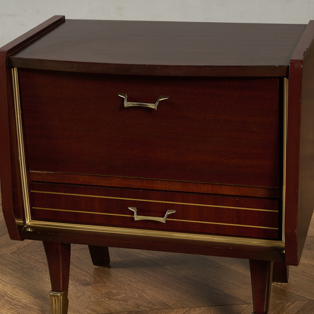 英国 ヴィンテージ ベッドサイド キャビネット