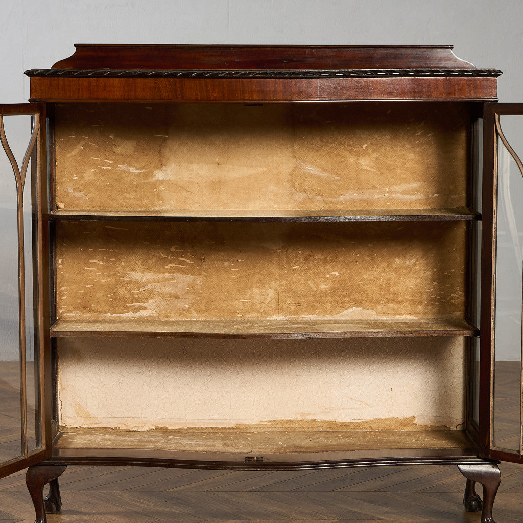 英国 クラシック ディスプレイ ガラス キャビネット