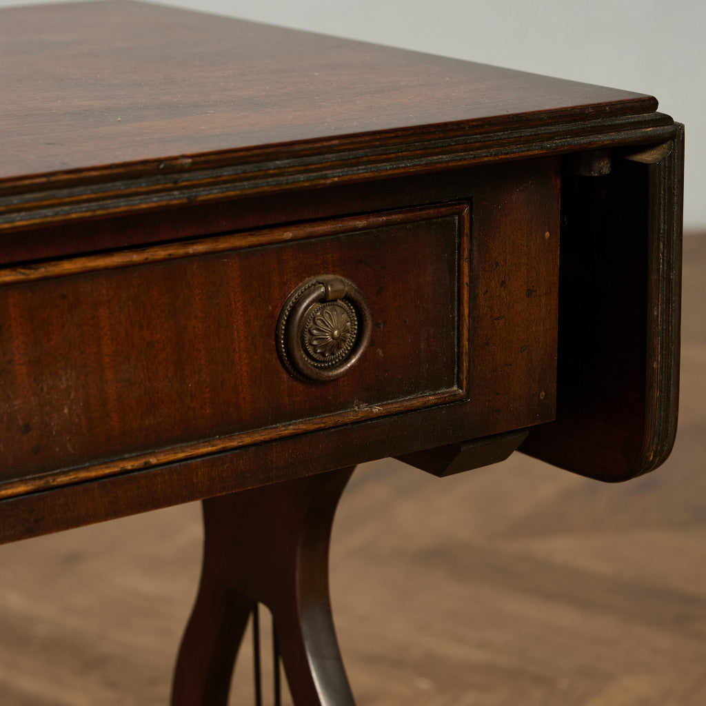 英国 クラシック ハープモチーフ バタフライ サイドテーブル