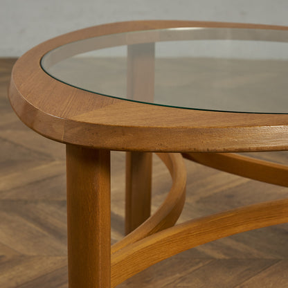 ヴィンテージ トライアングル ガラストップ テーブル