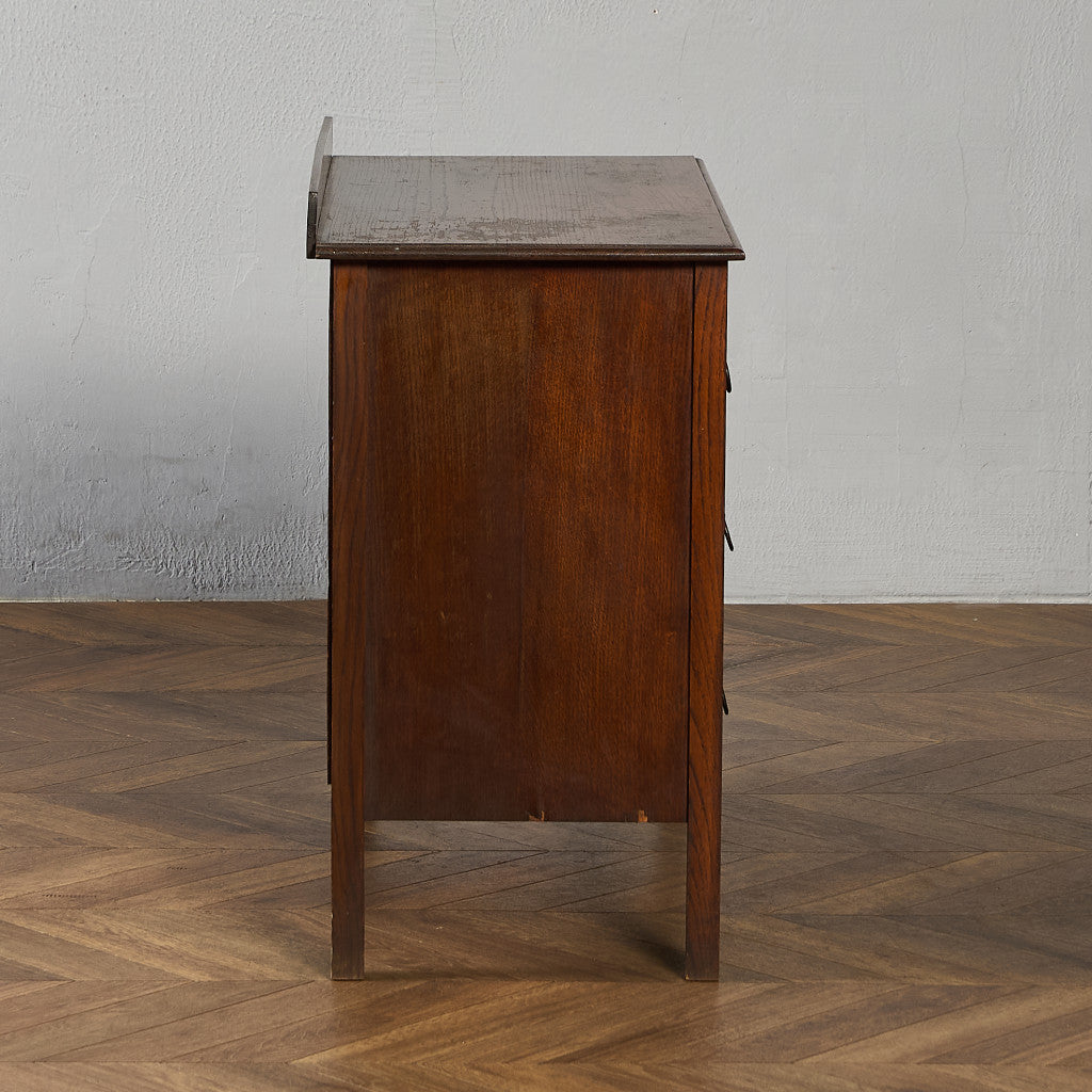 英国 クラシック オーク材 3段チェスト