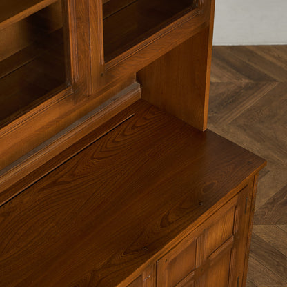 Old Colonial ヴィンテージ ブックケース カップボード ラウンドゴールドラベル