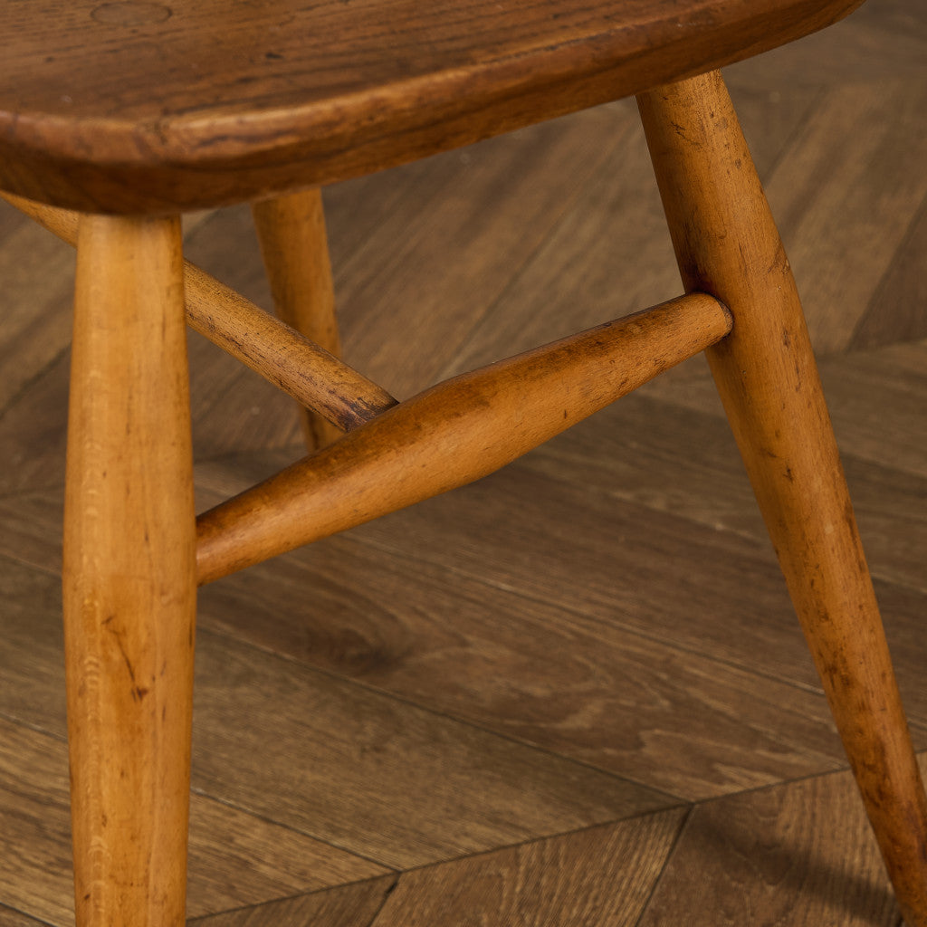 アーコール ERCOL ヴィンテージ 4本 スポーク フープバックチェア ネイビーブルーラベル #89767