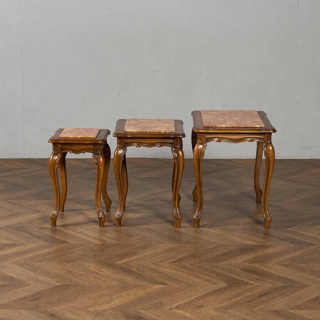 英国 クラシック 大理石 ネストテーブル サイドテーブル #96617