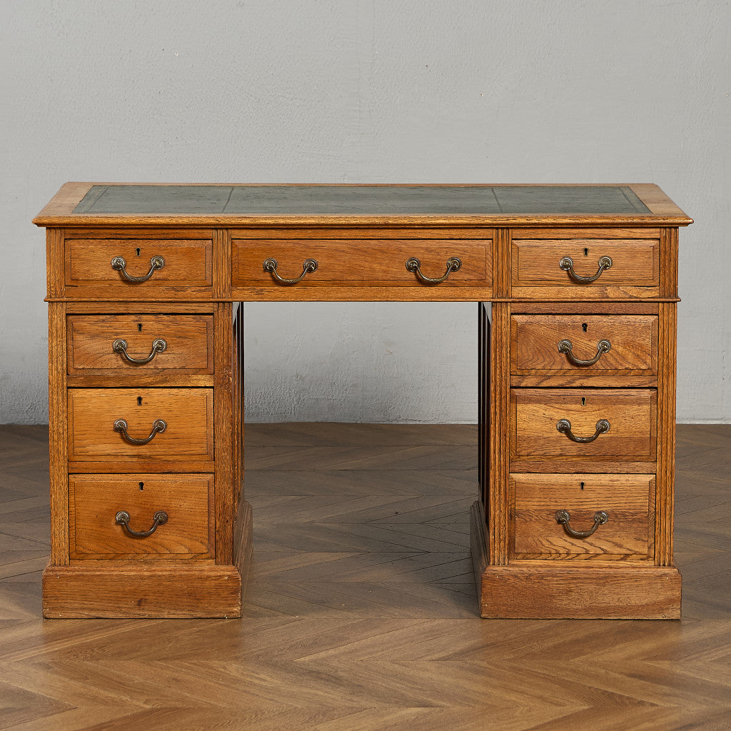 英国 クラシック 両袖デスク