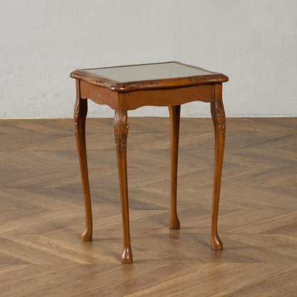 英国 クラシック ガラストップ ネストテーブル #95562