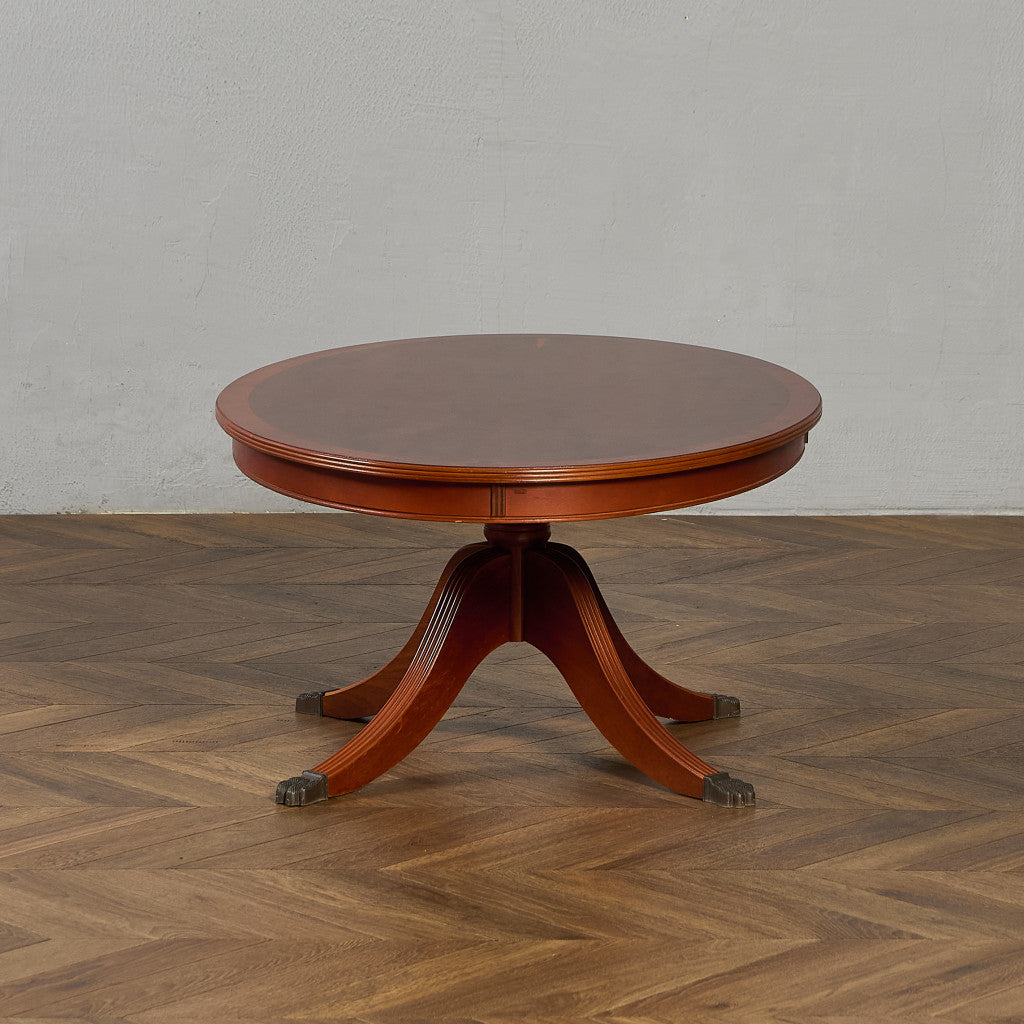 英国 クラシック イチイ材 オーバル センターテーブル