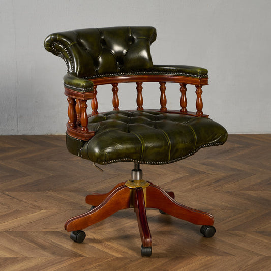 チェスターフィールド キャスターチェア オフィスチェア