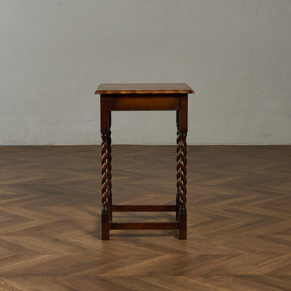 英国 クラシック オーク材 サイドテーブル