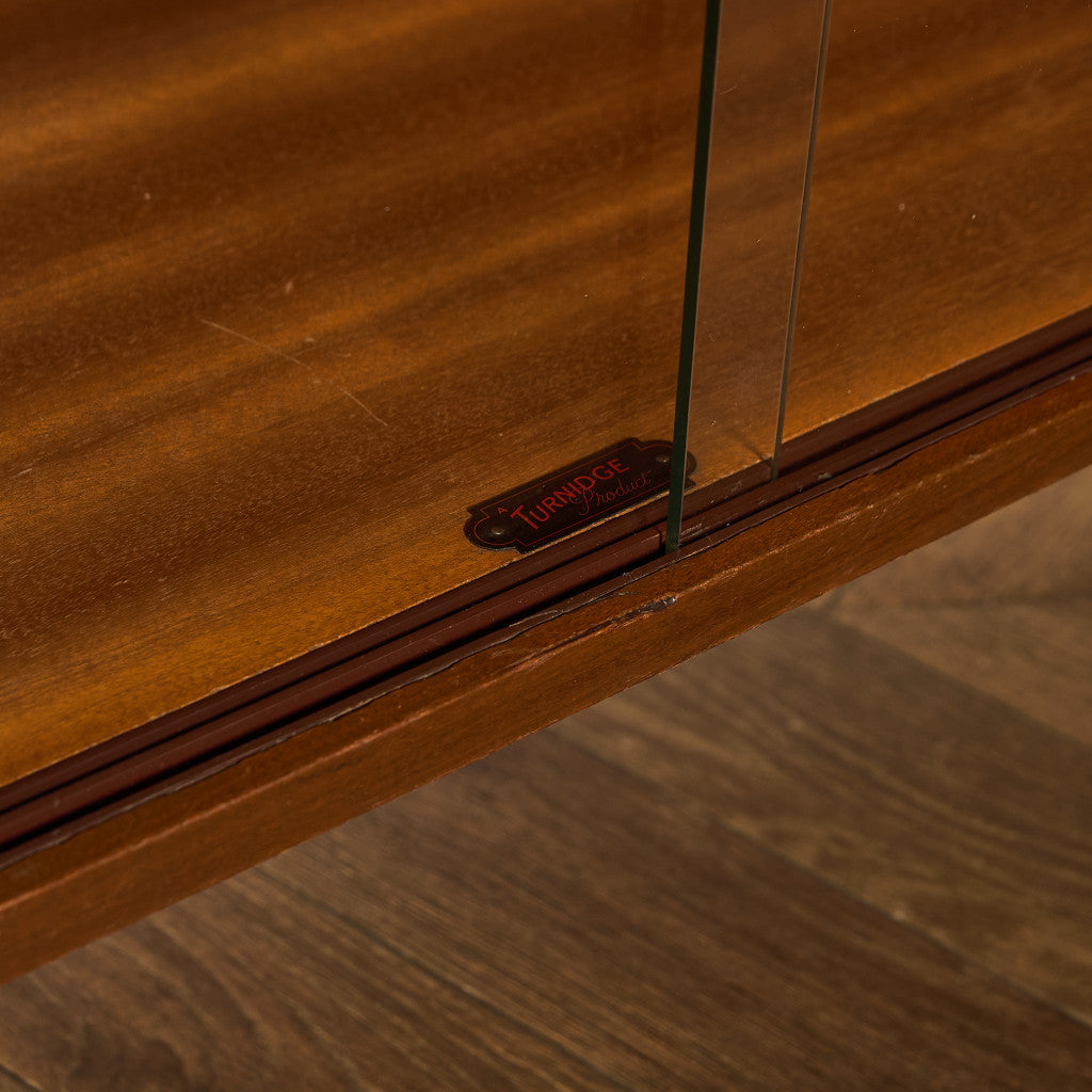 ヴィンテージ ガラスブックケース カスタム アイアン ヘアピンレッグ