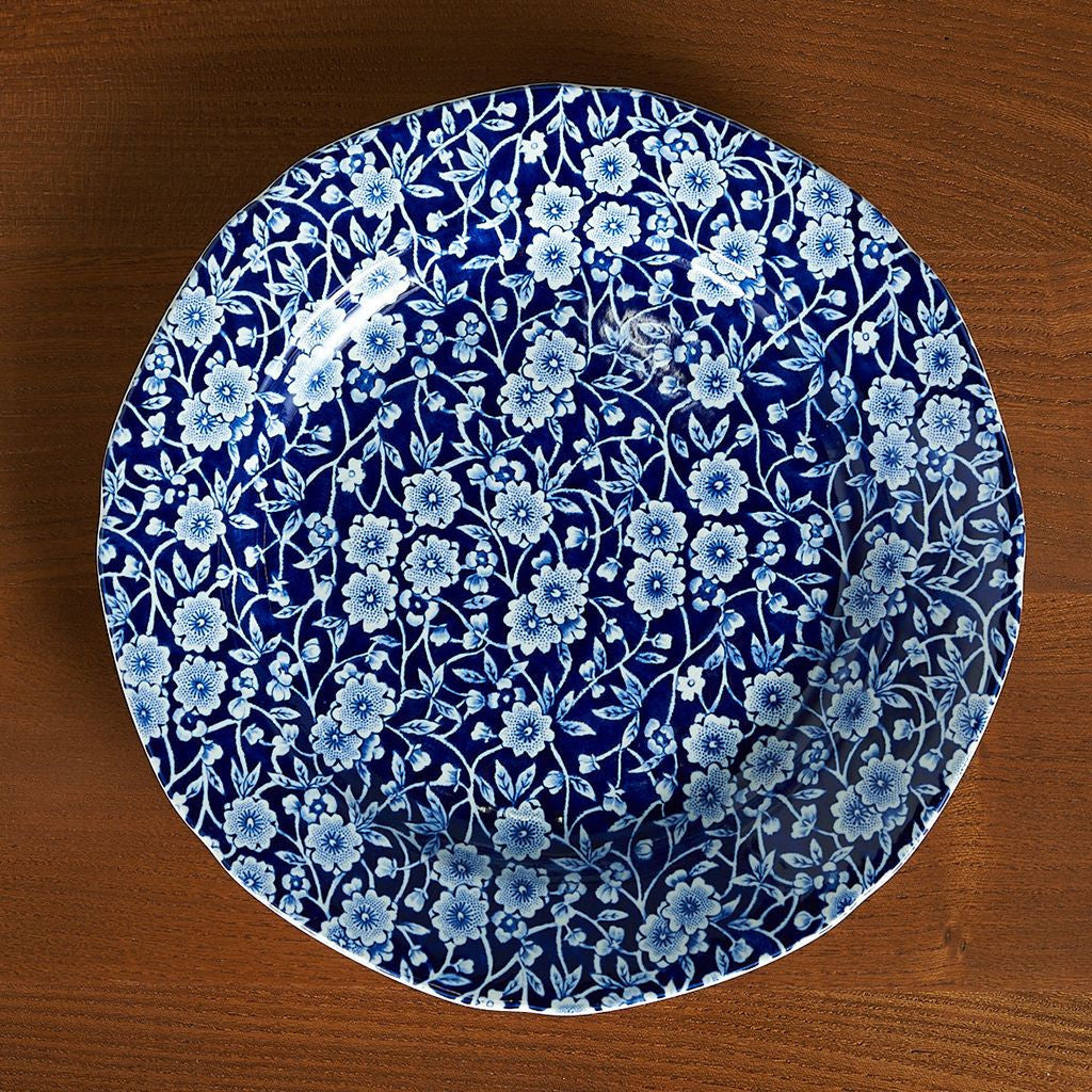 [84516][Burleigh バーレイ]BLUE CALICO プレート / 21.5cm