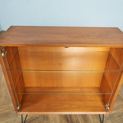 デンマークヴィンテージ オープンブックケース / カスタム アイアンヘアピンレッグ