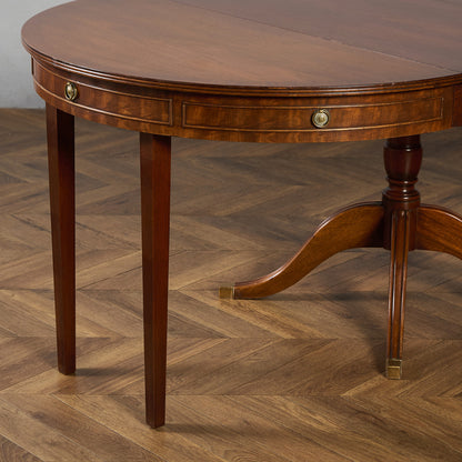 英国 クラシック エクステンション ラウンド ロング ダイニングテーブル